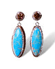 Druzy and Turquoise Oval Earrings