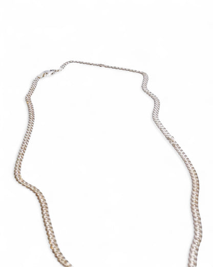 NEW Men’s Thin Sterling Silver Curb Chain Necklace