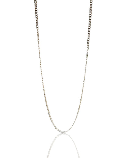 NEW Men’s Thin Sterling Silver Curb Chain Necklace