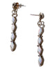 Opal and Sterling Silver Linear Drop Earrings