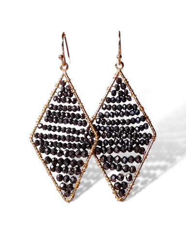 On Sale - Crystal Beaded Dangle Earrings