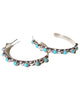 Sterling Silver and Natural Turquoise Hoops