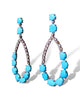 Natural Turquoise and Diamond Teardrop Earrings