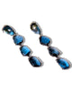 Beautiful Blue Sapphire and Diamond Drop Earrings