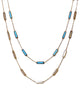 14K Gold Inlay Mother of Pearl Station Necklace