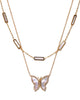 Beautiful 14K Gold Mother of Pearl Butterfly Necklace