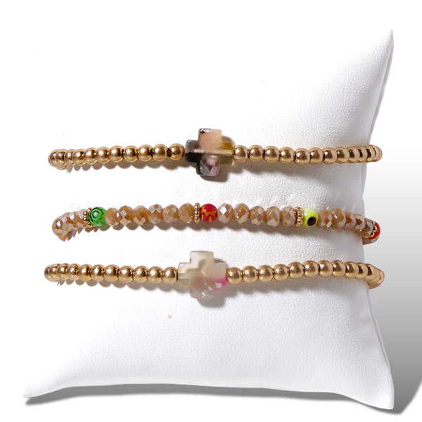 Pyrite and Mixed Gemstone Beaded Bracelets