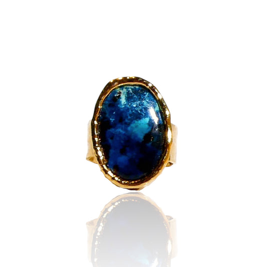 Dark Blue Chrysocolla Ring