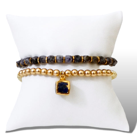 Lapis Gemstone Bracelet Set