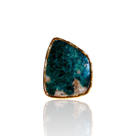 Angled Chrysocolla Ring