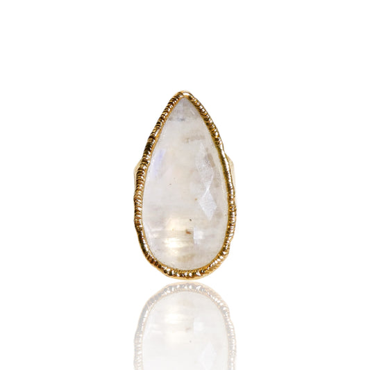 Teardrop Moonstone Ring