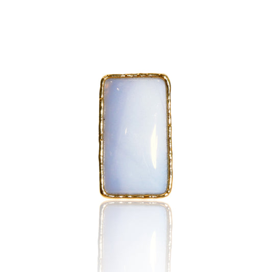 Rectangular Blue Lace Chalcedony