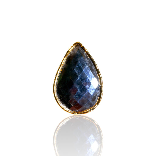 Labradorite Teardrop Ring