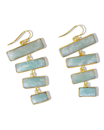 Gemstone Mobile Drop Earrings on Sterling Silver gold fill