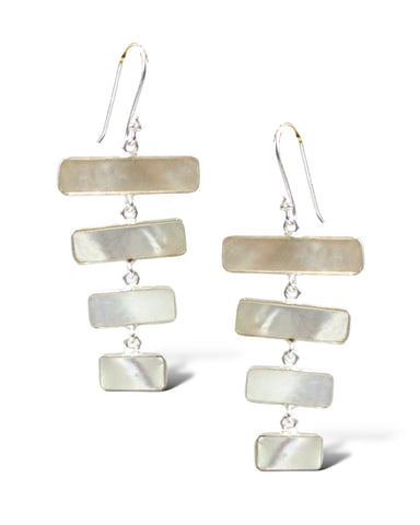 Gemstone Mobile Drop Earrings on Sterling Silver  - More Colors