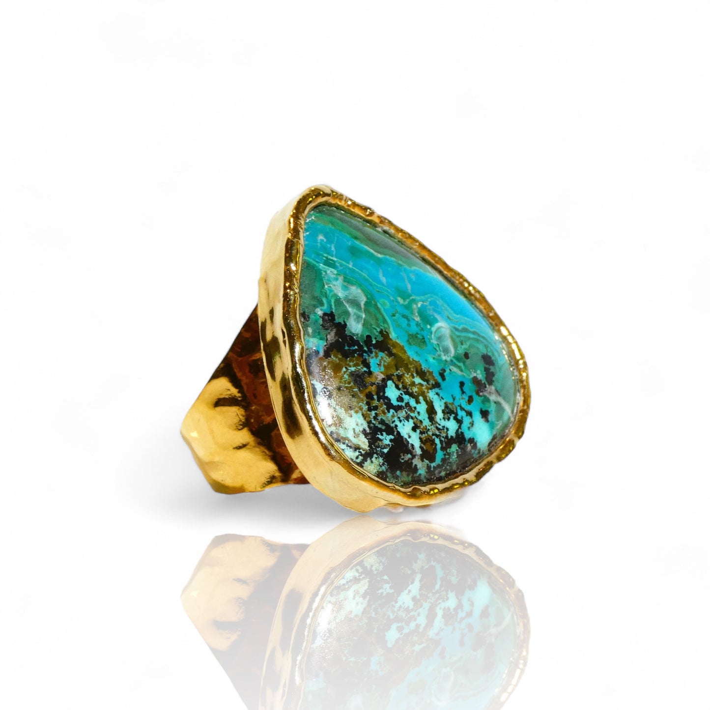 Pear Chrysocolla Ring