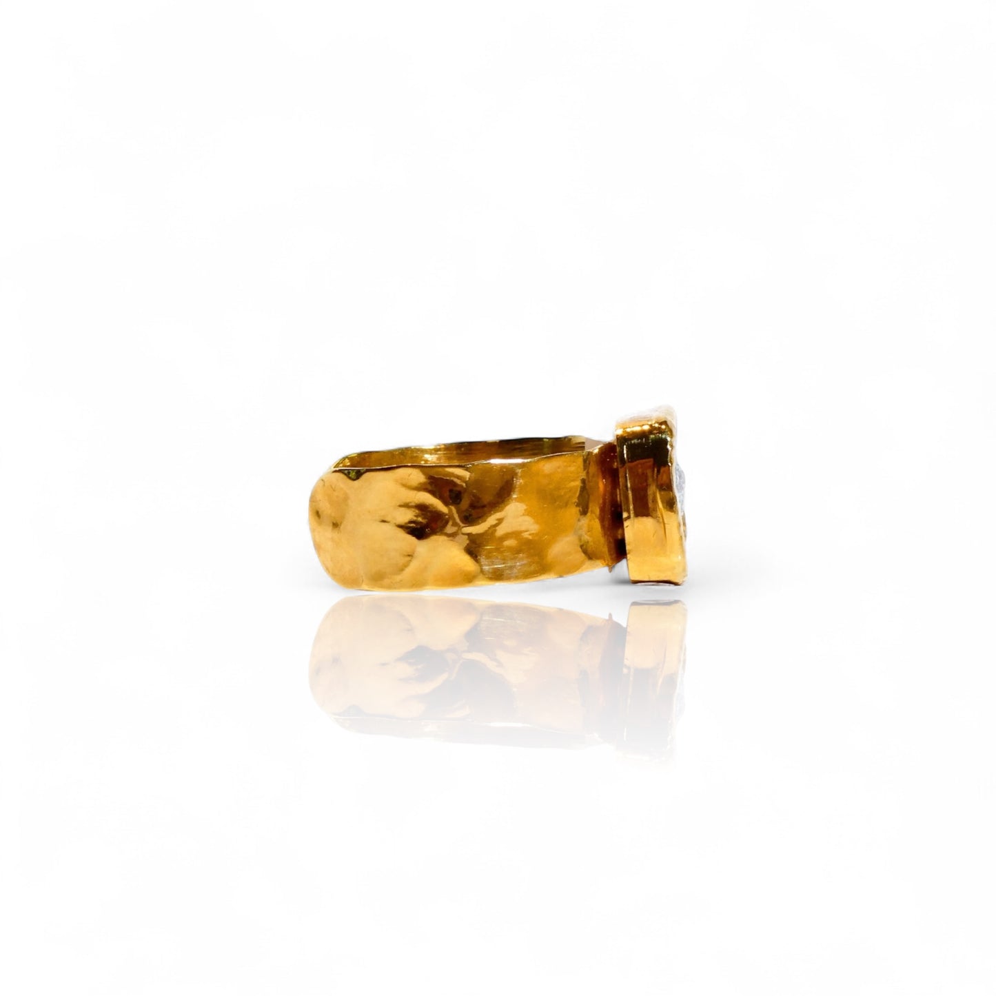Small Sparkling Square Druzy Ring