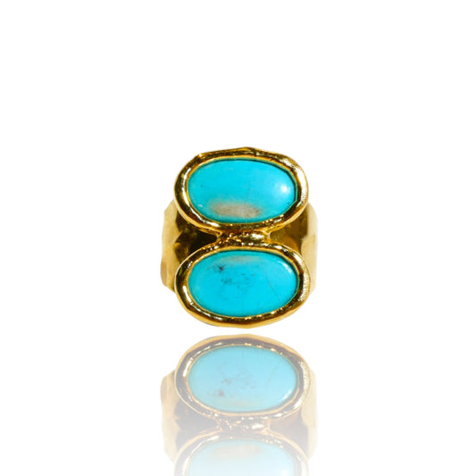 Double Oval Turquoise Ring