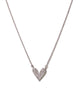 14k White Gold Elongated Heart Necklace