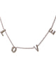 14K White Gold Love Necklace