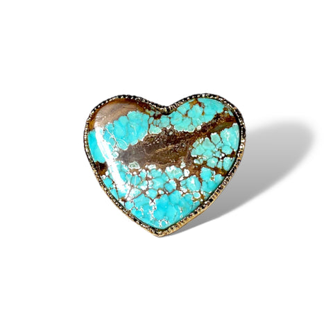 Natural Turquoise Heart Ring