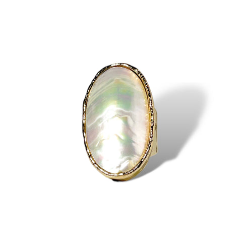 Large Oval Pearl Ring