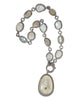 Beautiful Moonstone and labradorite Diamond Chain Necklace with Gemstone Pendant