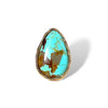 Natural Turquoise Teardrop Ring