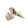 Gold Double Druzy Ring