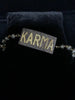 Rhodium dip Black Pave Diamond Karma Bracelet