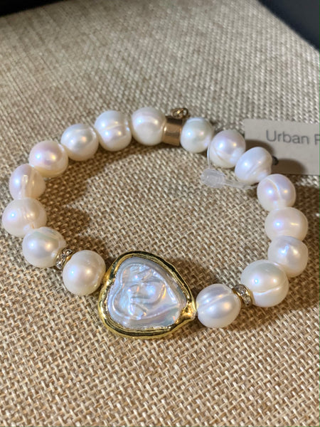 On Sale -Baroque Pearl Bracelet