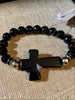 On Sale Large Cross Bracelets in Onyx