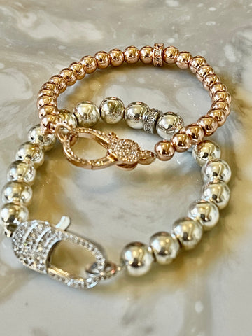 On sale Silver and rose gold bracelets