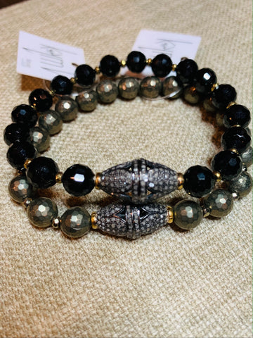 On Sale Pyrite and or Spinel Diamond Bracelets