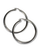 Round Hollow Hoops in Sterling Silver 925