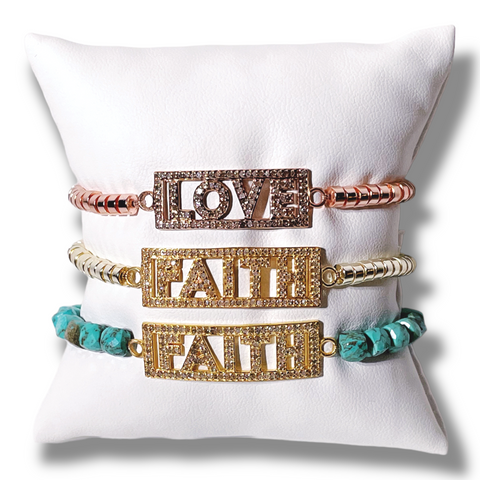 Faith & Love Beaded Bracelets -