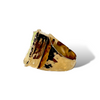 Gold Amazing Ethiopian Opal Gemstone Ring