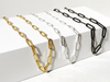 Sterling Silver Paper Clip Chain Necklaces - Three Colors