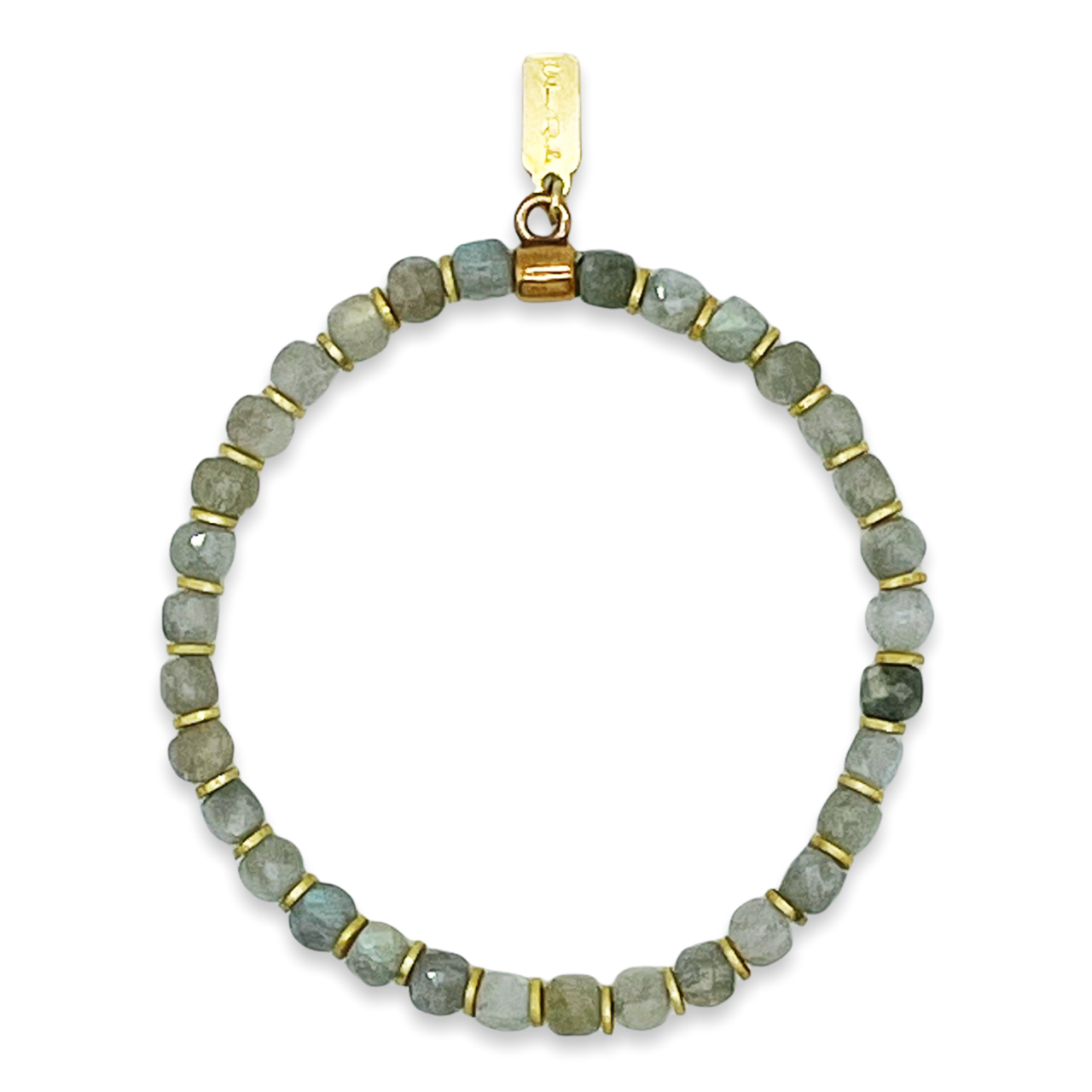 Squared Bead Natural Gemstone Bracelet 1