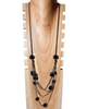Long Hematite and Natural Gemstone Layered Necklaces