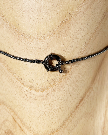 Long Hematite and Natural Gemstone Lariat Necklaces