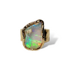 Gold Amazing Ethiopian Opal Gemstone Ring