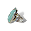 Silver Turquoise Square Ring
