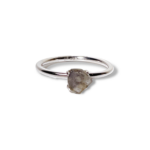 Thin Sterling Silver Labradorite Ring