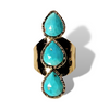 Gold Turquoise Gemstone Rings