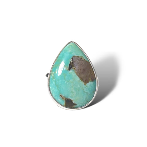 Turquoise Teardrop Sterling Silver Ring