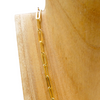 14K Gold Paper Clip Necklace
