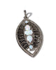 Diamond and Opal Feather Pendant
