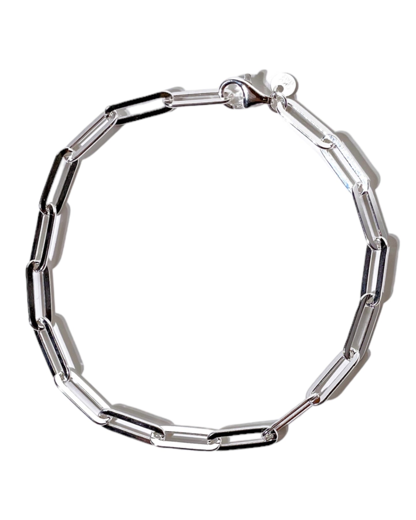 Sterling Silver 925vPaperclip Chain Bracelet