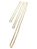 Sterling Silver 14k gold overlay Paperclip Chains Necklaces